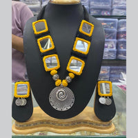 Manisha Jewellery Oxidised Plated Mirror And Ghungroo Necklace Set