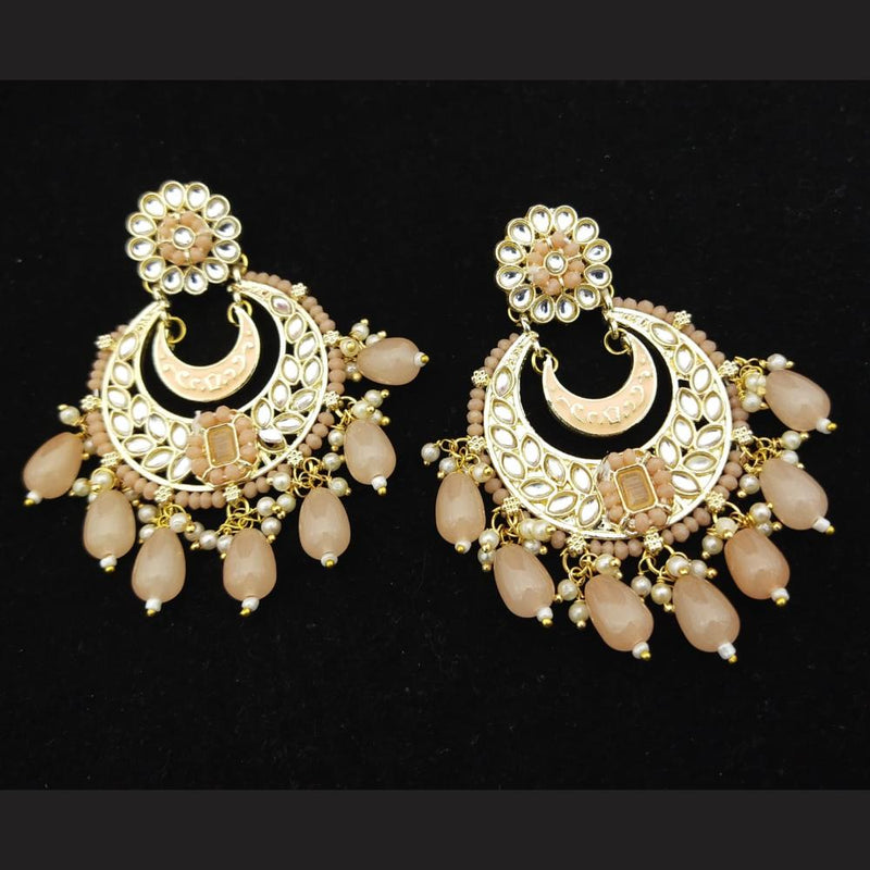 Manisha Jewellery Gold Plated Kundan Stone And Pearls  Dangler Earrings