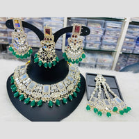 Manisha Jewellery Gold Plated Mirror And Beads Necklace Set