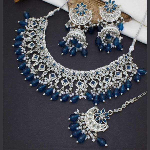 Manisha Jewellery Gold Plated Crystal Stone Beads Necklace Set