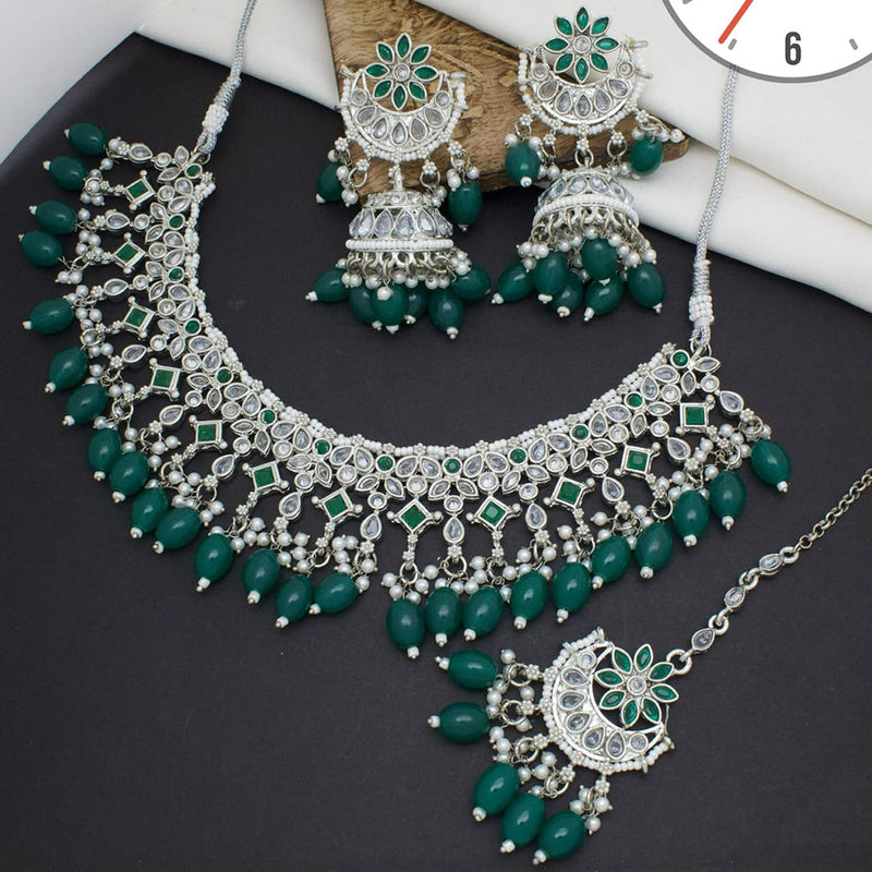 Manisha Jewellery Gold Plated Crystal Stone Beads Necklace Set