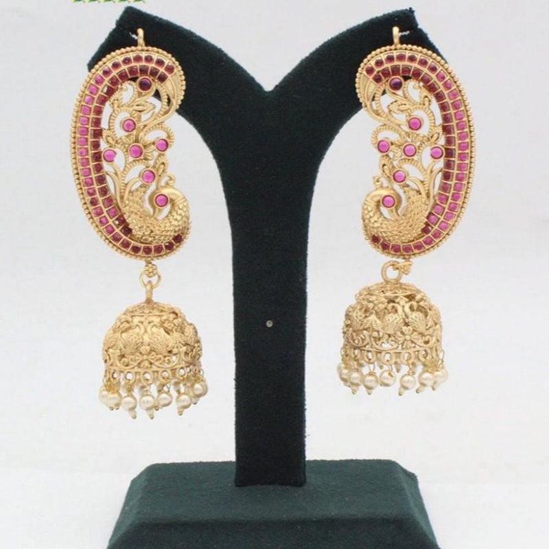 Manisha Jewellery Gold Plated Pota Stone Earcuff Jhumki