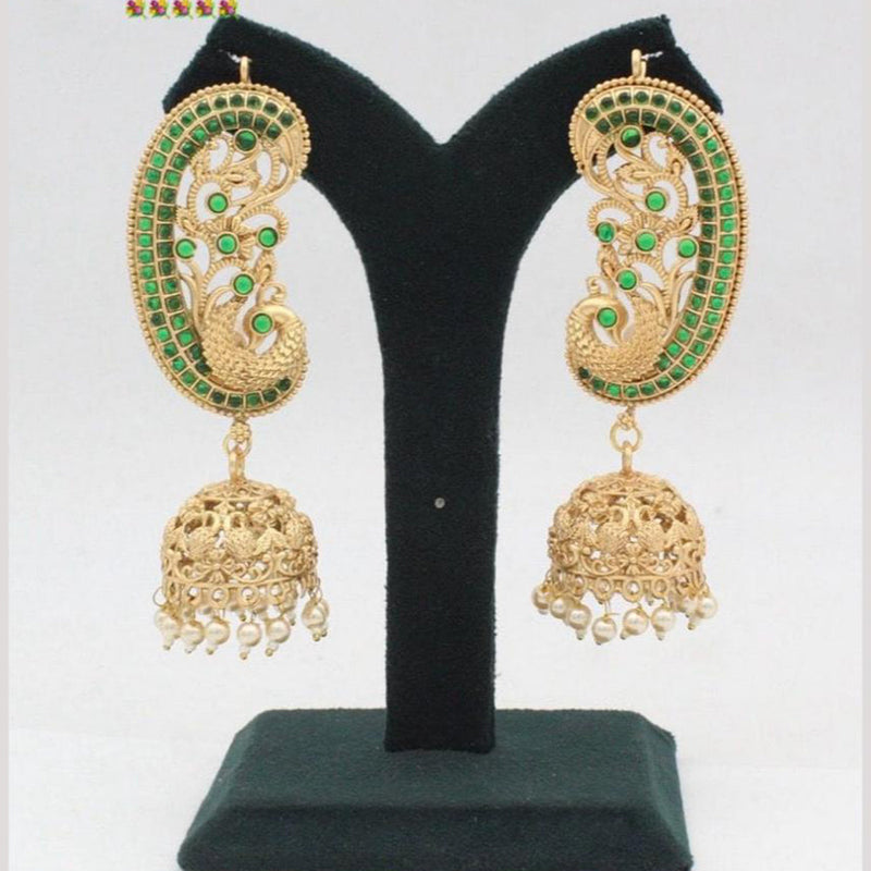 Manisha Jewellery Gold Plated Pota Stone Earcuff Jhumki