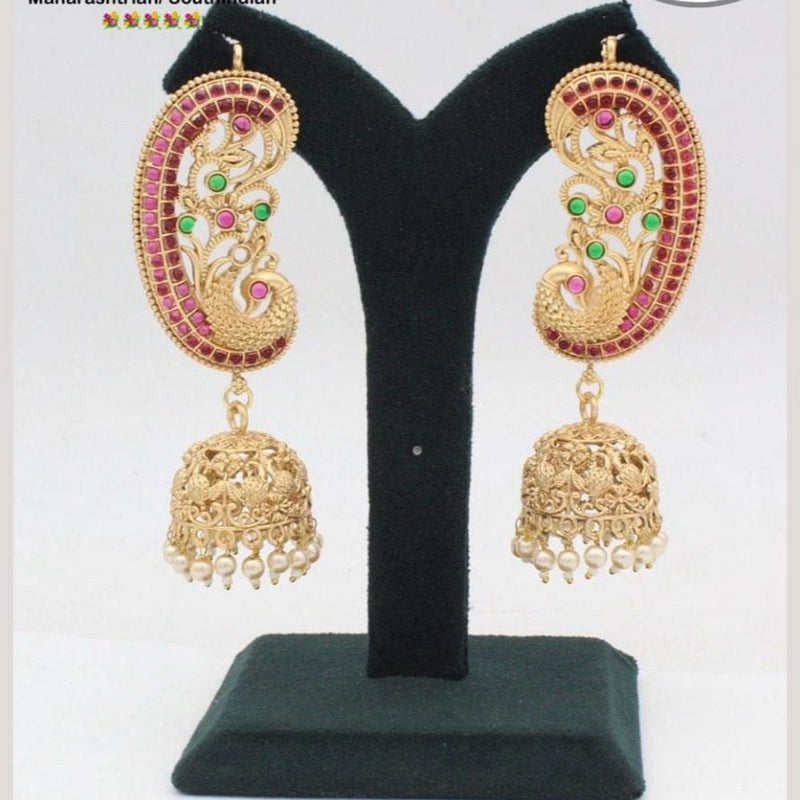 Manisha Jewellery Gold Plated Pota Stone Earcuff Jhumki