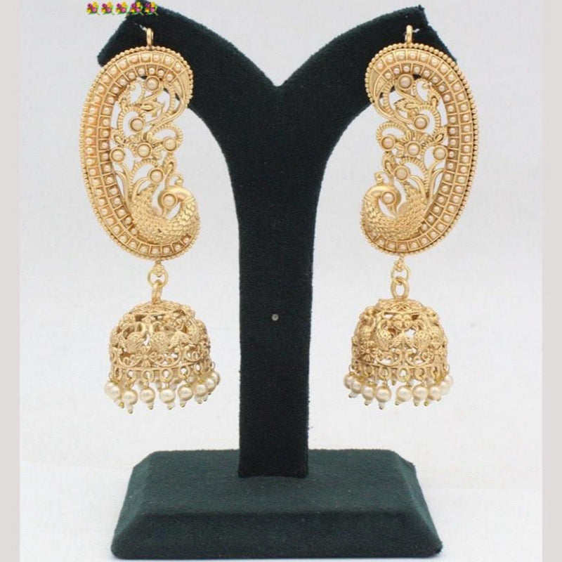 Manisha Jewellery Gold Plated Pota Stone Earcuff Jhumki