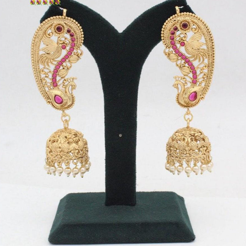 Manisha Jewellery Gold Plated Pota Stone Earcuff Jhumki