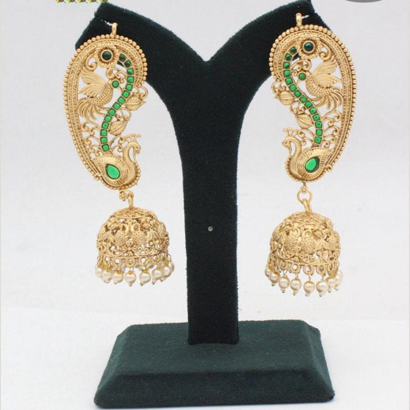 Manisha Jewellery Gold Plated Pota Stone Earcuff Jhumki