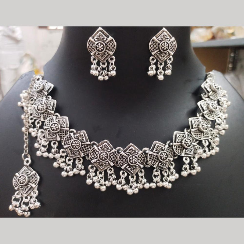 Manisha Jewellery Oxidised Plated Choker Necklace Set