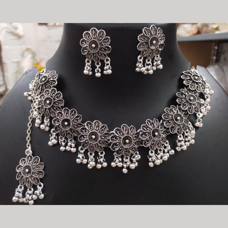 Manisha Jewellery Oxidised Plated Choker Necklace Set