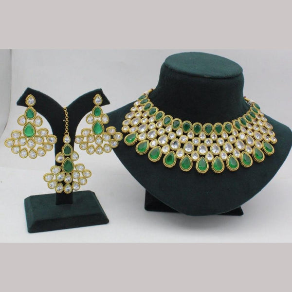 Manisha Jewellery Gold Plated Kundan Stone Choker Necklace Set