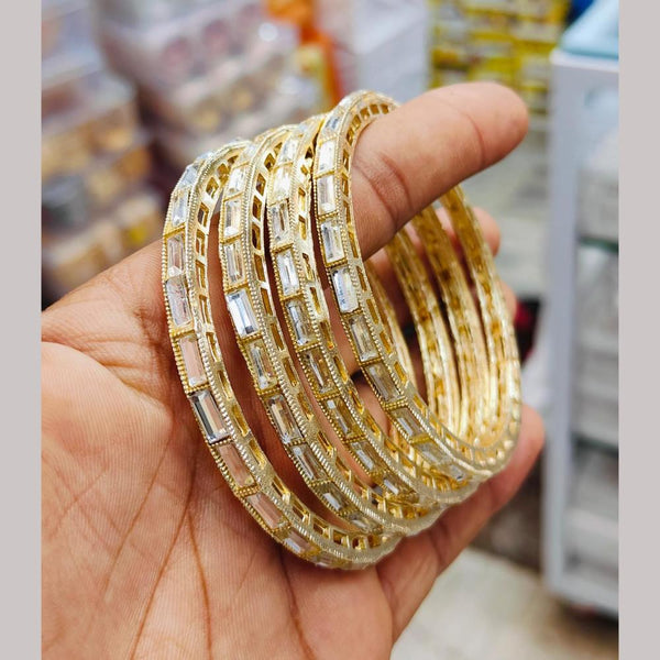 Manisha Jewellery Gold Plated Crystal  Stone Bangles Set