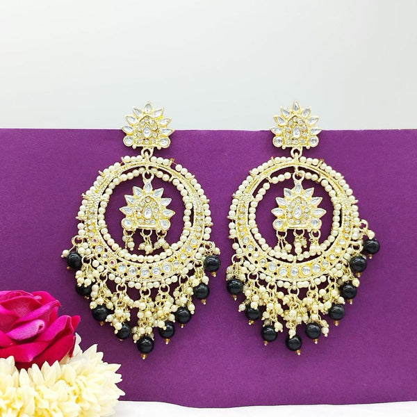 Manisha Jewellery Gold Plated Kundan Stone And Pearls Dangler Earrings