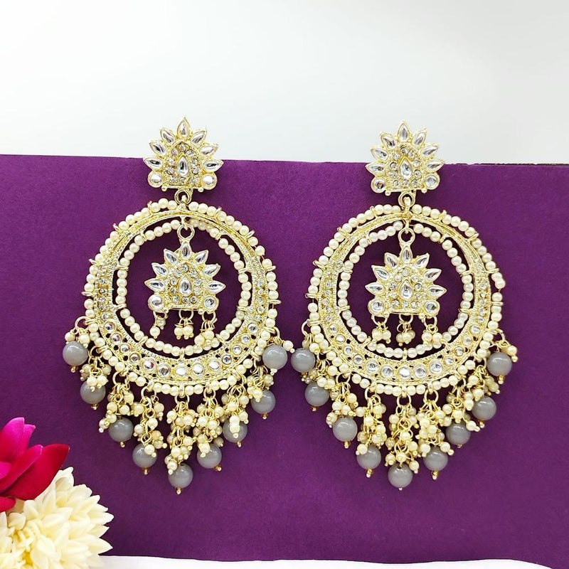 Manisha Jewellery Gold Plated Kundan Stone And Pearls Dangler Earrings