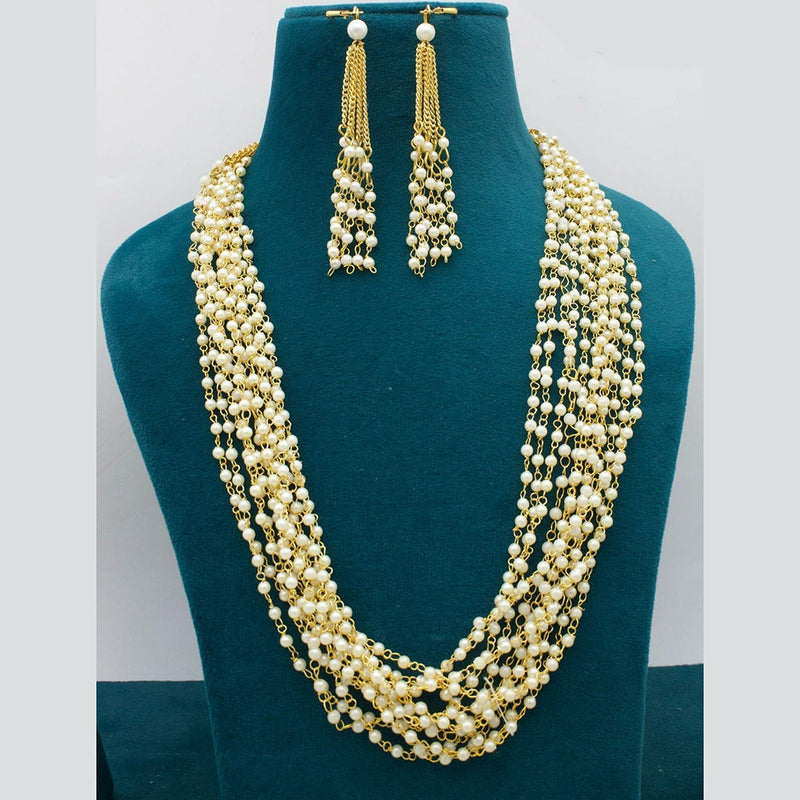 Manisha Jewellery Gold Plated Pearls Necklace Set