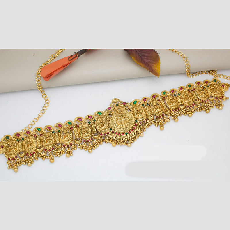 Manisha Jewellery Gold Plated  Pota Stone Temple Kamarbandh