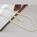 Manisha Jewellery Gold Plated Pearls And Beads Long Necklace Set