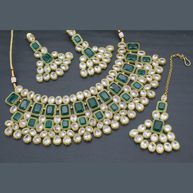 Manisha Jewellery Gold Plated Crystal Stone Necklace Set