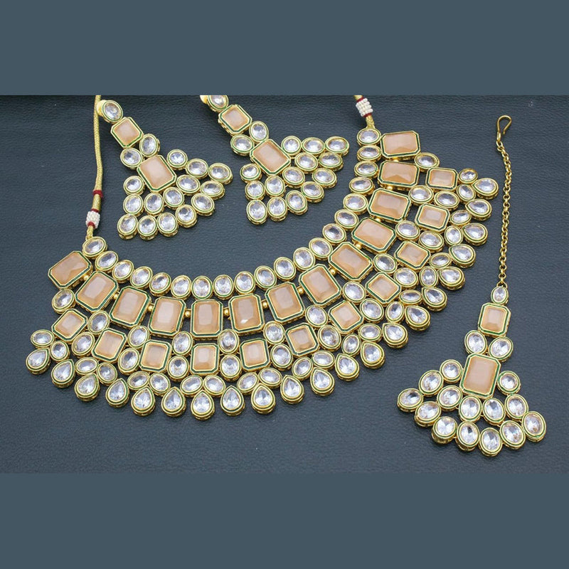 Manisha Jewellery Gold Plated Crystal Stone Necklace Set