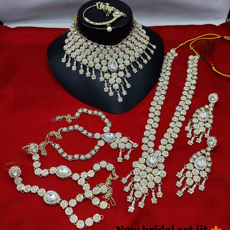 Manisha Jewellery Gold Plated Austrian Stone Bridal Set