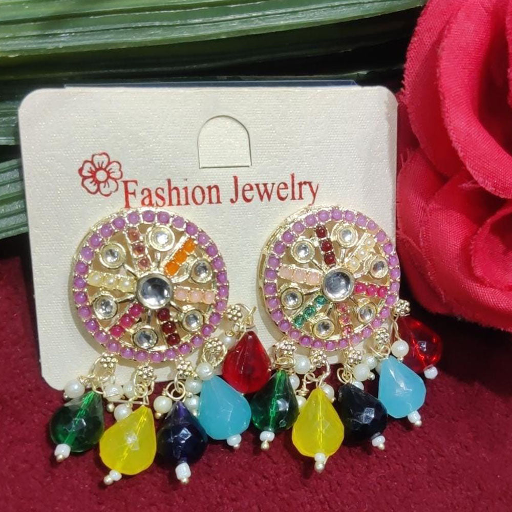 Manisha Jewellery Gold Plated Pearls Dangler Earrings
