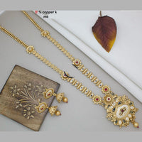 Manisha Jewellery Gold Plated Pota Stone Long Necklace Set