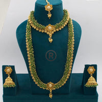 Manisha Jewellery Gold Plated Beads Double Necklace Set