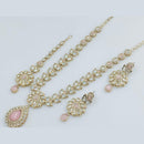 Manisha Jewellery Gold Plated Crystal Stone Long Necklace Set