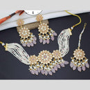 Manisha Jewellery Gold Plated Kundan Stone And Beads Choker Necklace Set