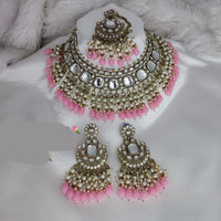 Manisha Jewellery Gold Plated Kundan Stone And Beads Necklace Set