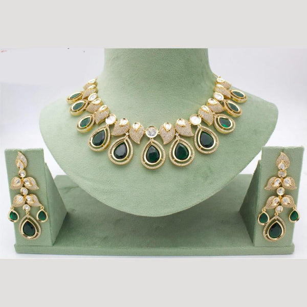 Manisha Jewellery Gold Plated Kundan Stone Necklace Set