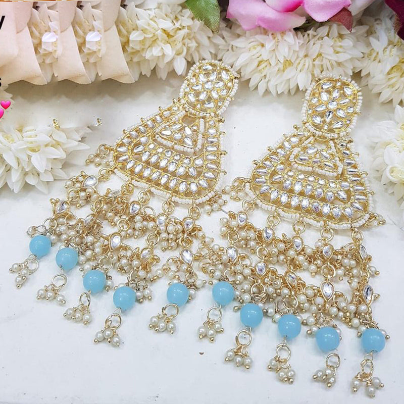 Manisha Jewellery Gold Plated Kundan Stone And Pearls Dangler Earrings