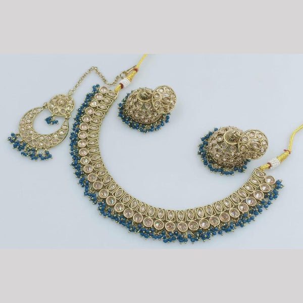 Manisha Jewellery Gold Plated Crystal Stone And Pearls Necklace Set