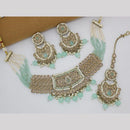 Manisha Jewellery Gold Plated Crystal  Stone And Pearls Choker Necklace Set