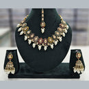 Manisha Jewellery Gold Plated Crystal Stone And Pearls  Necklace Set