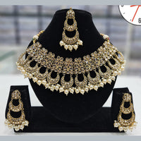 Manisha Jewellery Gold Plated Crystal Stone And Beads Necklace Set