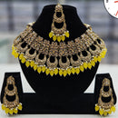 Manisha Jewellery Gold Plated Crystal Stone And Beads Necklace Set