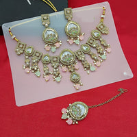 Manisha Jewellery Gold Plated Crystal Stone And Pearls Necklace Set