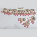 Manisha Jewellery Gold Plated Kundan Stone And Beads Choker Meenakari Necklace Set