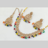 Manisha Jewellery Gold Plated Crystal Stone And Pearls Necklace Set