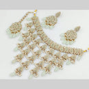 Manisha Jewellery Gold Plated Crystal Stone And Pearls Necklace Set
