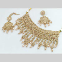 Manisha Jewellery Gold Plated Crystal Stone And Pearls Necklace Set
