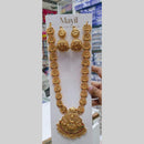 Manisha Jewellery Gold Plated Pota Stone And temple Long Necklace Set