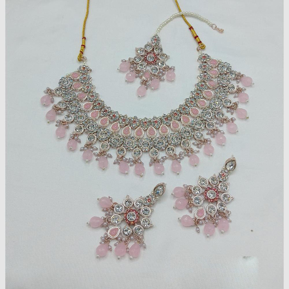 Manisha Jewellery Crystal Stone And Beads Necklace Set