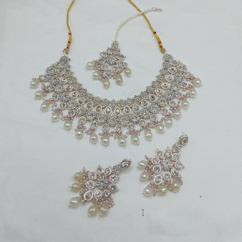 Manisha Jewellery Crystal Stone And Beads Necklace Set