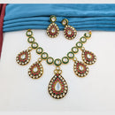 Manisha Jewellery Gold Plated Kundan Stone Meenakari Necklace Set