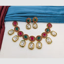 Manisha Jewellery Gold Plated Crystal Stone Meenakari Necklace Set