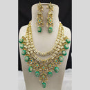 Manisha Jewellery Gold Plated Kundan Stone And Beads Multi Layer Necklace Set