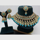 Manisha Jewellery Gold Plated Crystal Stone And Beads Necklace Set