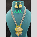 Manisha Jewellery Gold Plated Kundan Stone And Pearls Long  Necklace Set