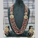 Manisha Jewellery Gold Plated Pota Stone And Beads Long  Necklace Set